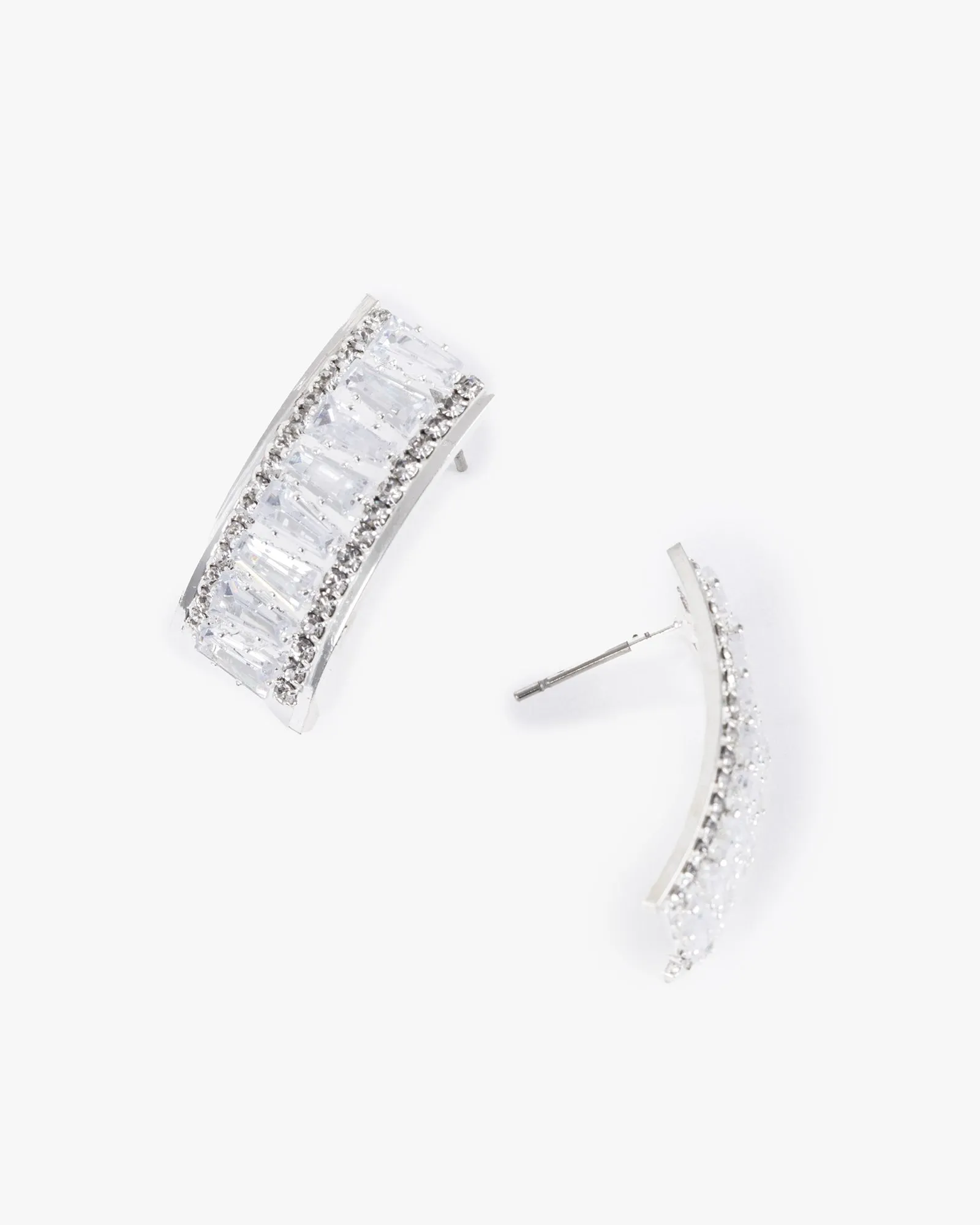 Crystal Curved Stud Earrings sold by Collete Hayman product image thumbnail 4
