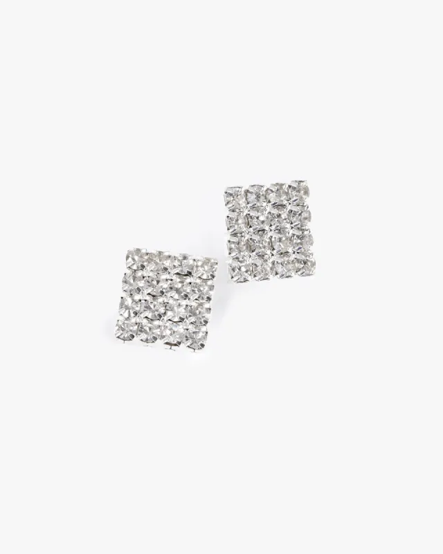 Crystal Square Stud Earrings sold by Collete Hayman