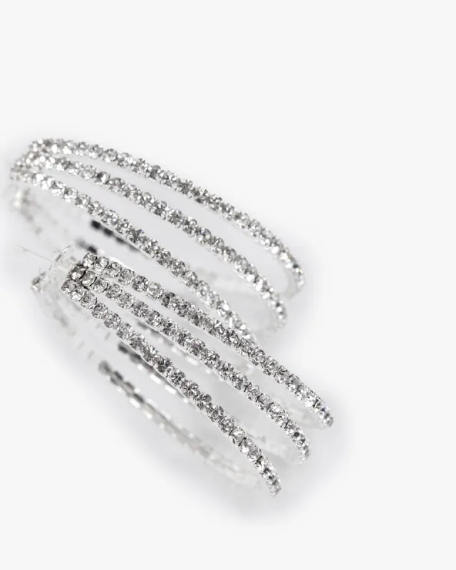 Crystal Triple Hoop Earrings sold by Collete Hayman