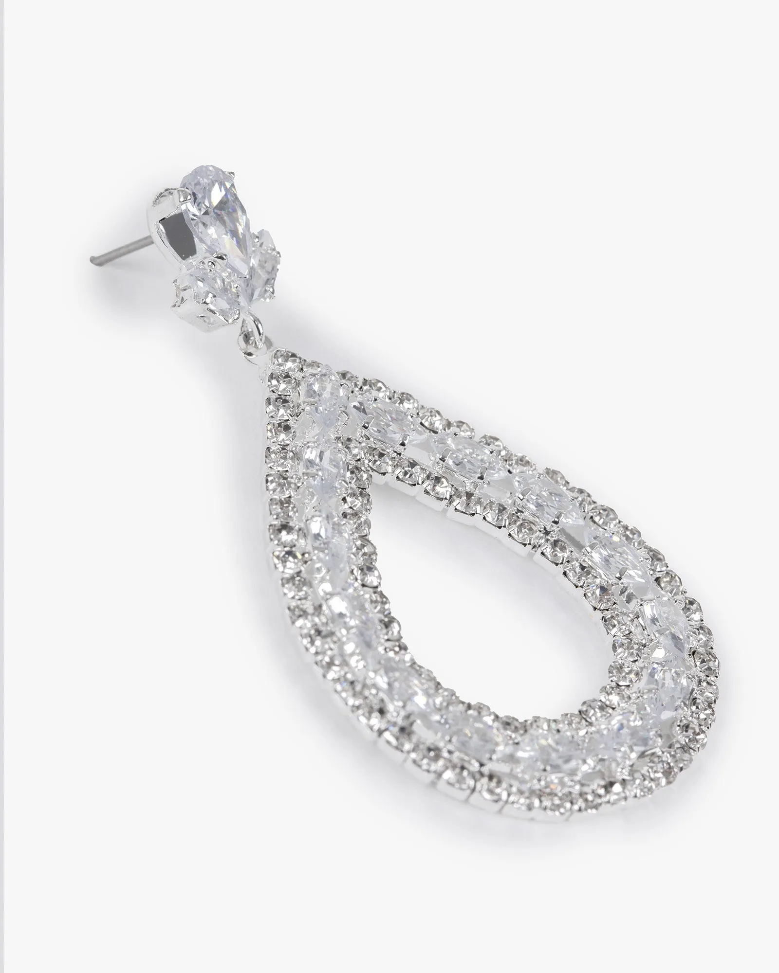 Crystal Tear Drop Statement Earrings sold by Collete Hayman product image thumbnail 3