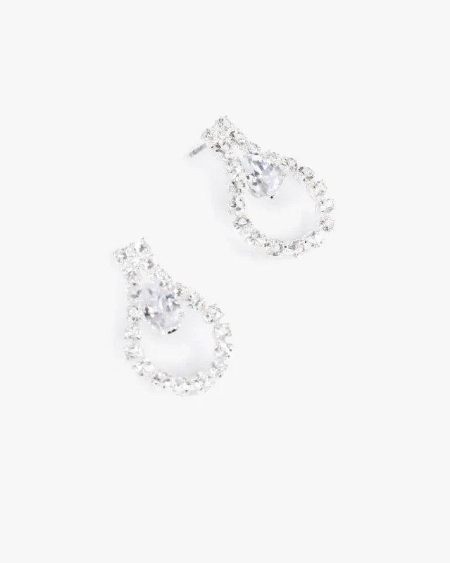 Crystal Tear Drop Stud Earrings sold by Collete Hayman