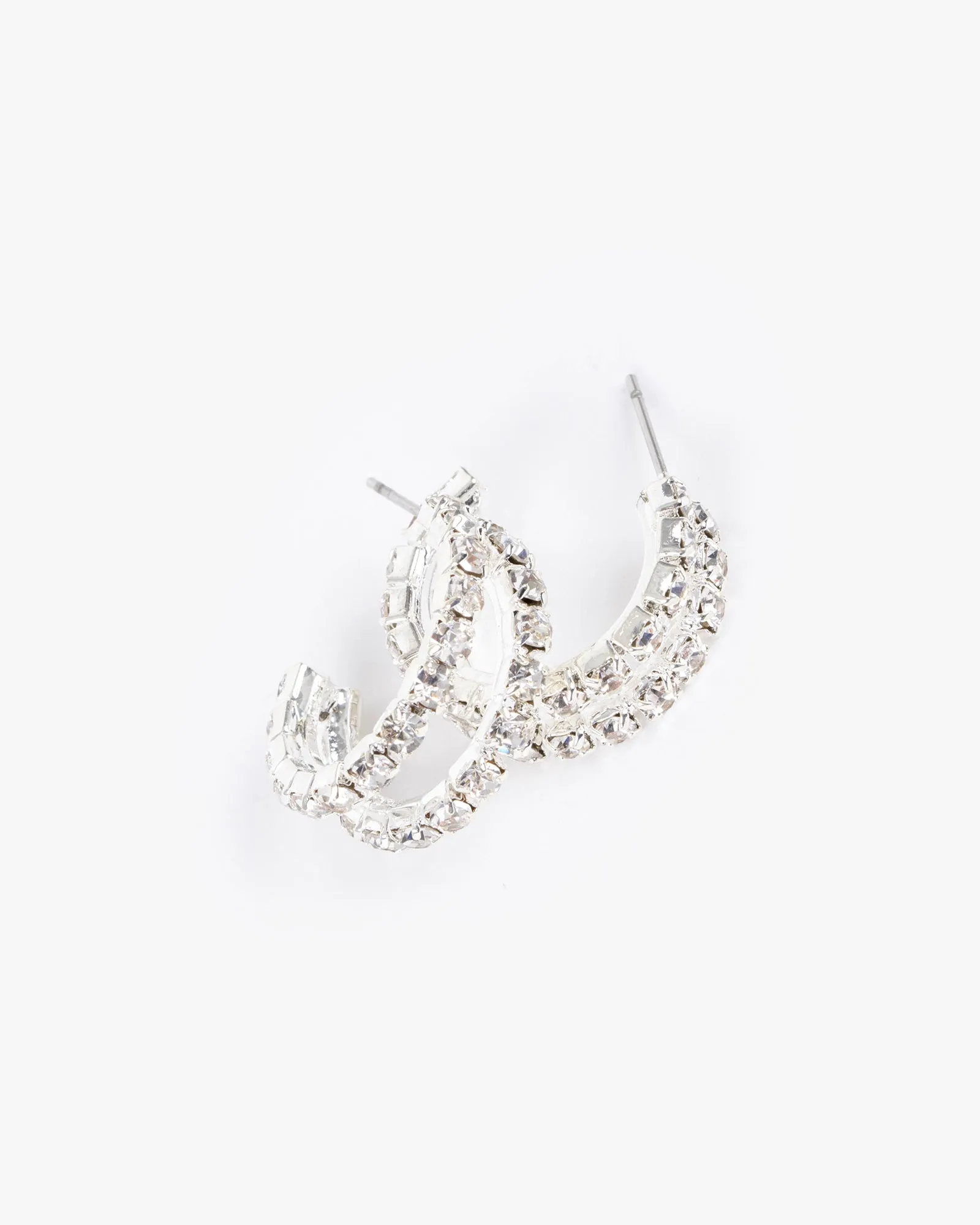 Crystal Double Hoop Earrings sold by Collete Hayman product image thumbnail 5