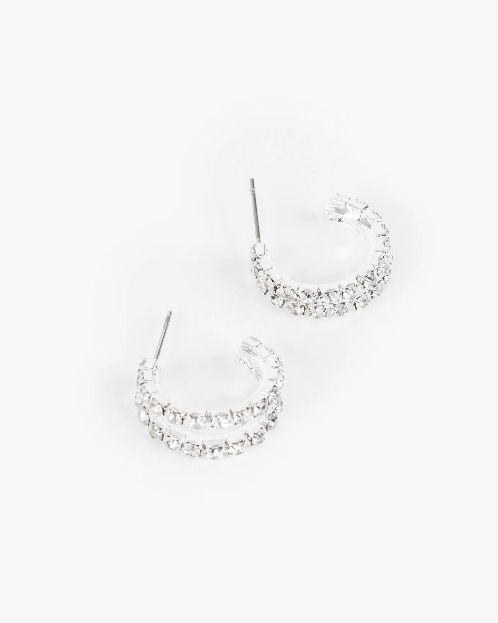 Crystal Double Hoop Earrings sold by Collete Hayman product image thumbnail 3