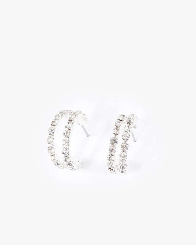 Crystal Double Hoop Earrings sold by Collete Hayman