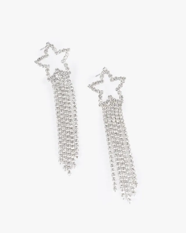 Crystal Star Tassel Drop Earrings sold by Collete Hayman