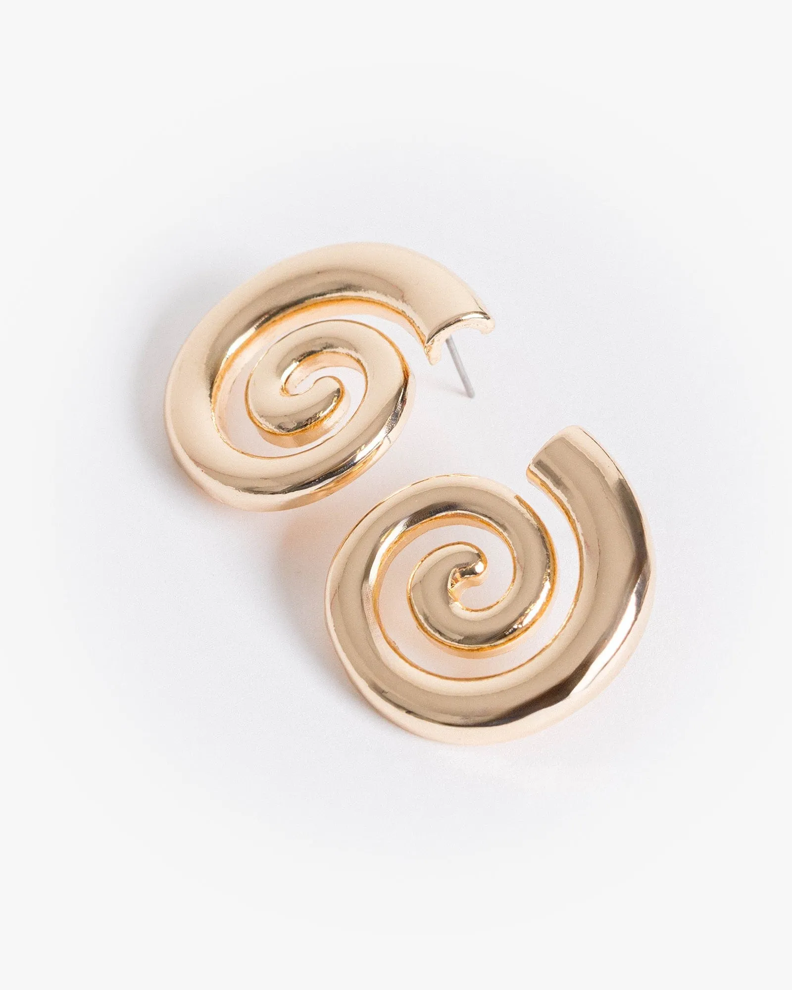 Gold Spiral Stud Earrings sold by Collete Hayman product image thumbnail 2