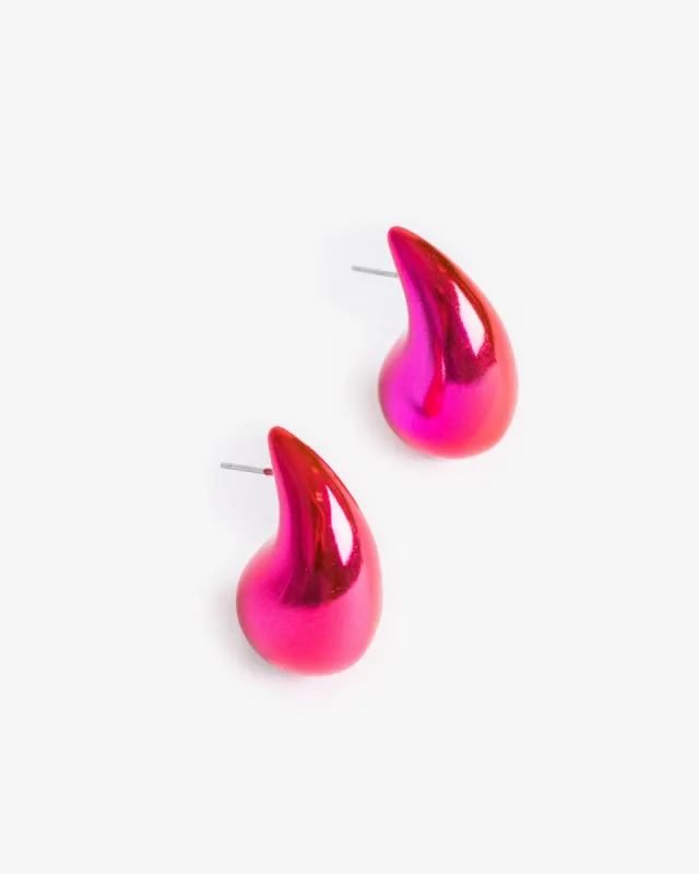 Pink Coloured Tear Drop Earrings sold by Collete Hayman