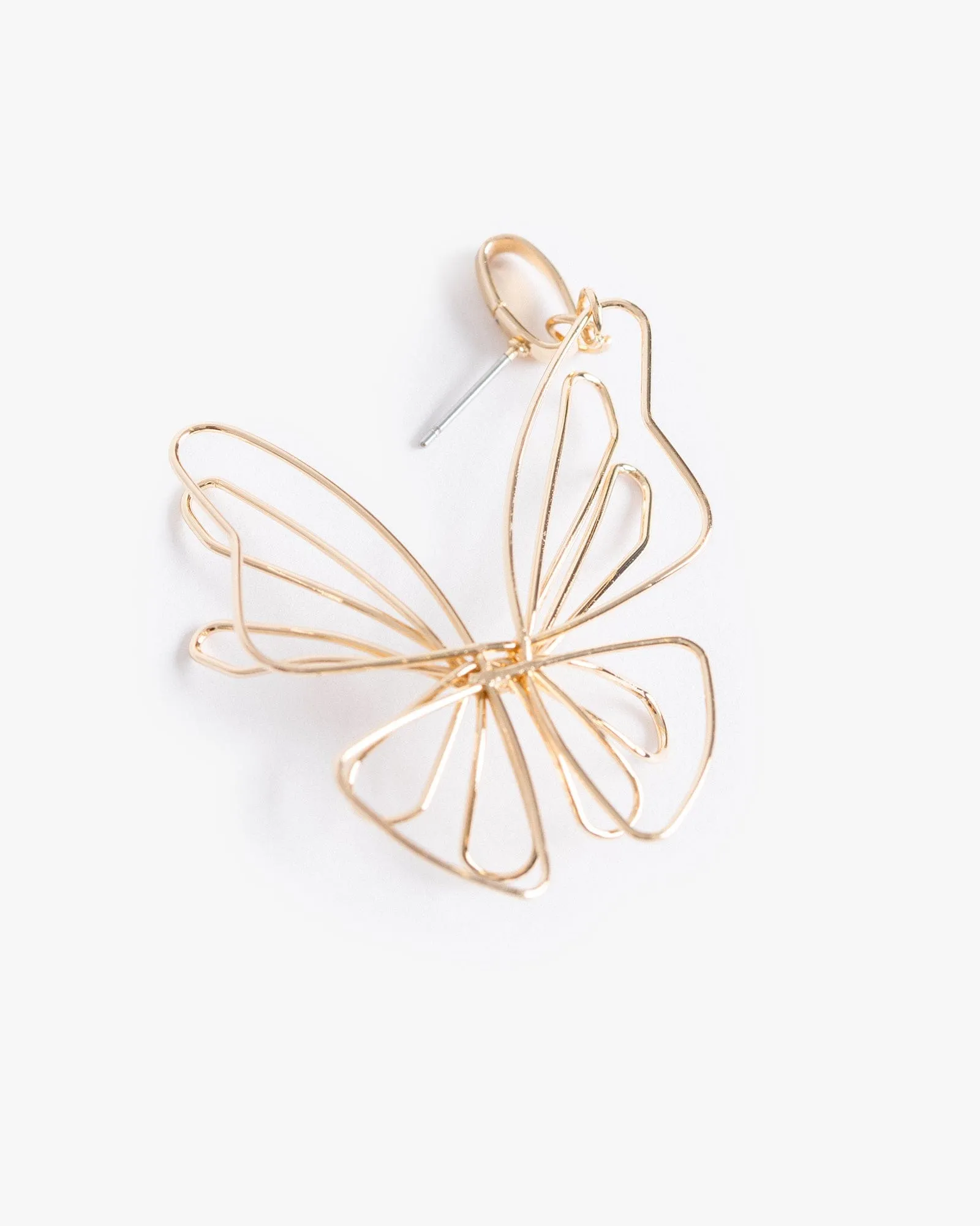 Gold Fine Wire Butterfly Earrings sold by Collete Hayman product image thumbnail 2