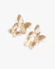 Gold Two Butterfly Drop Earrings sold by Collete Hayman