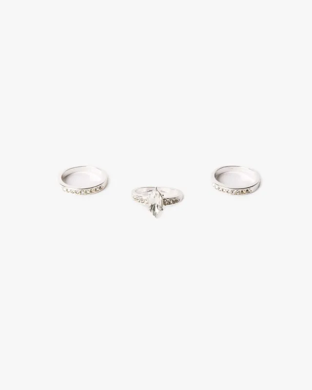 Crystal Silver 3 Pack Ring sold by Collete Hayman