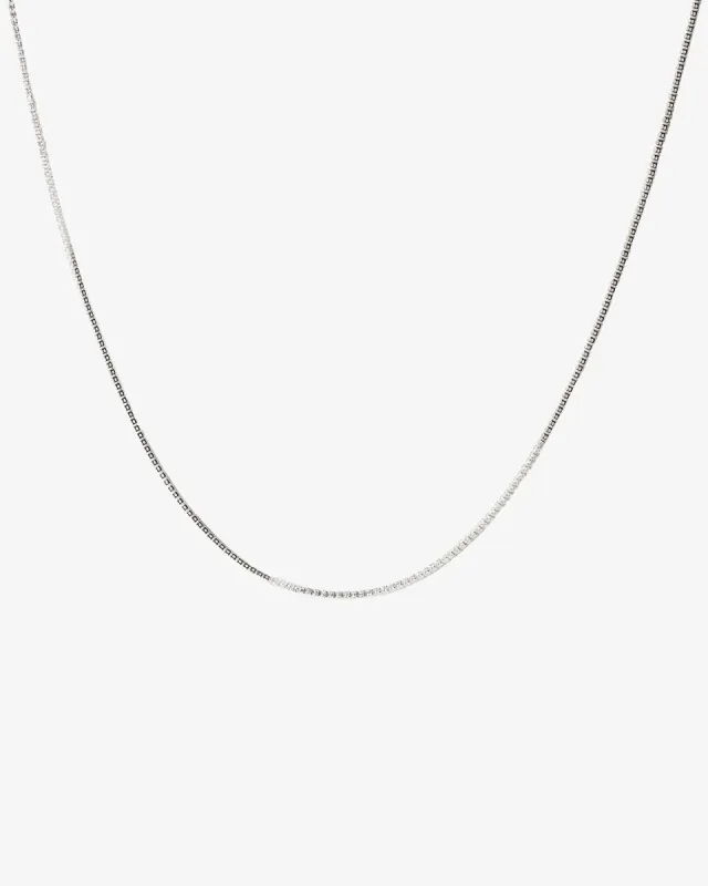 Silver Cubic Zirconia Tennis Necklace sold by Collete Hayman