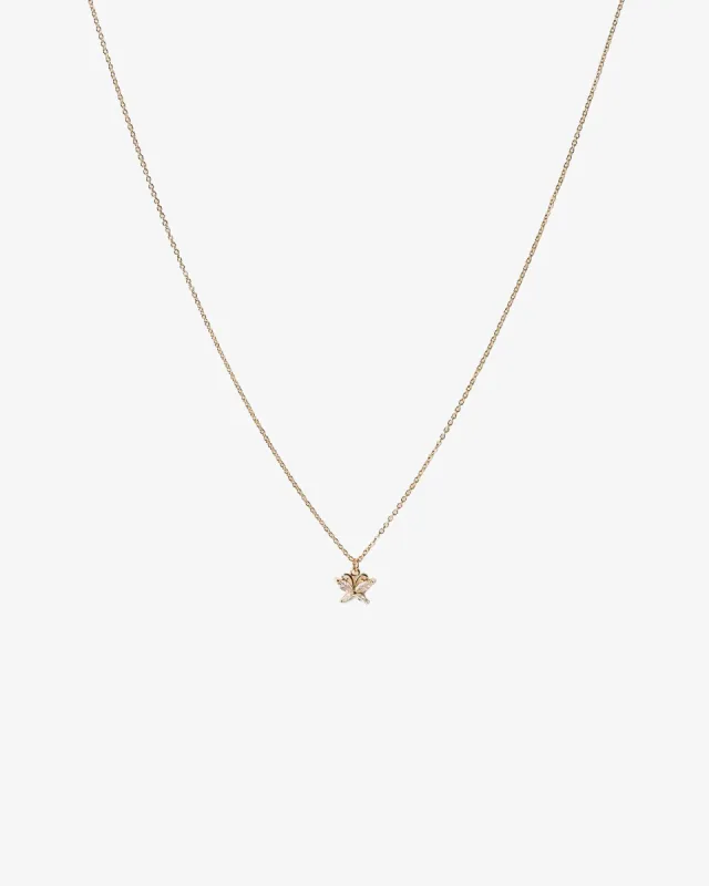 Gold Cubic Zirconia Butterfly Necklace sold by Collete Hayman