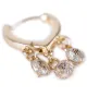 Gold Cubic Zirconia Drops Huggie Hoop Earrings sold by Collete Hayman