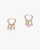 Gold Cubic Zirconia Drops Huggie Hoop Earrings sold by Collete Hayman