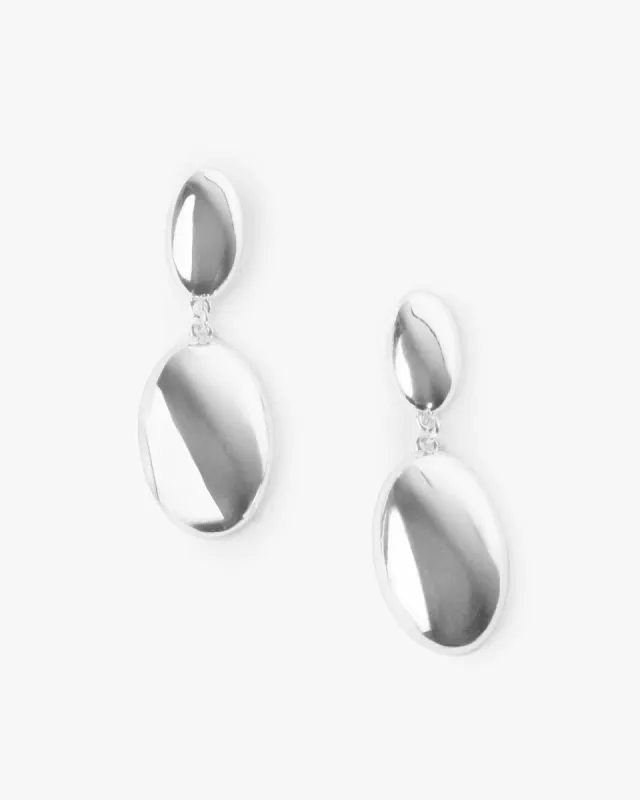 Silver Pebble Drop Earrings sold by Collete Hayman