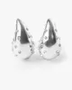 Silver Crystal Tear Drop Stud Earrings sold by Collete Hayman