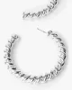 Silver Medium Tight Twist Hoop Earrings sold by Collete Hayman