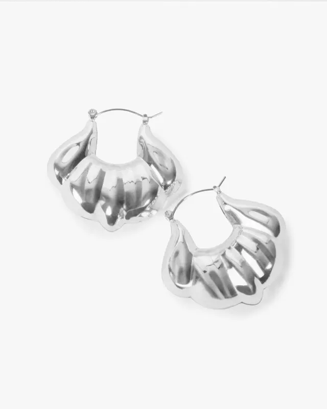 Silver Textured Mini Hoop Earrings sold by Collete Hayman