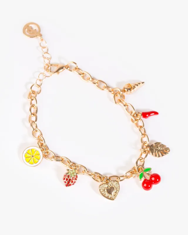 Multi Colour Fruity Charm Bracelet made by Collete Hayman
