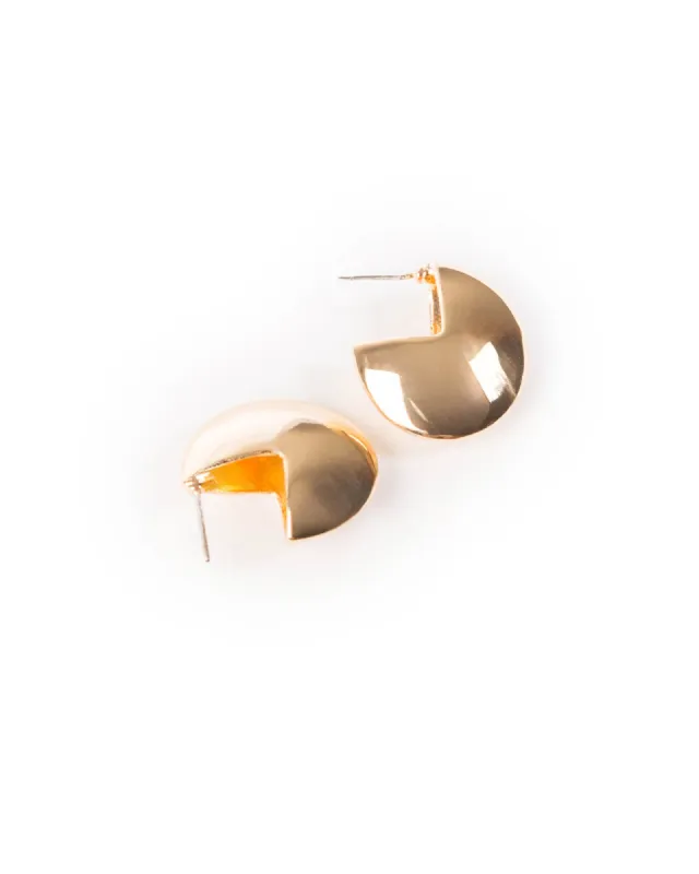 Gold Chubby Round Hoop Earrings sold by Collete Hayman