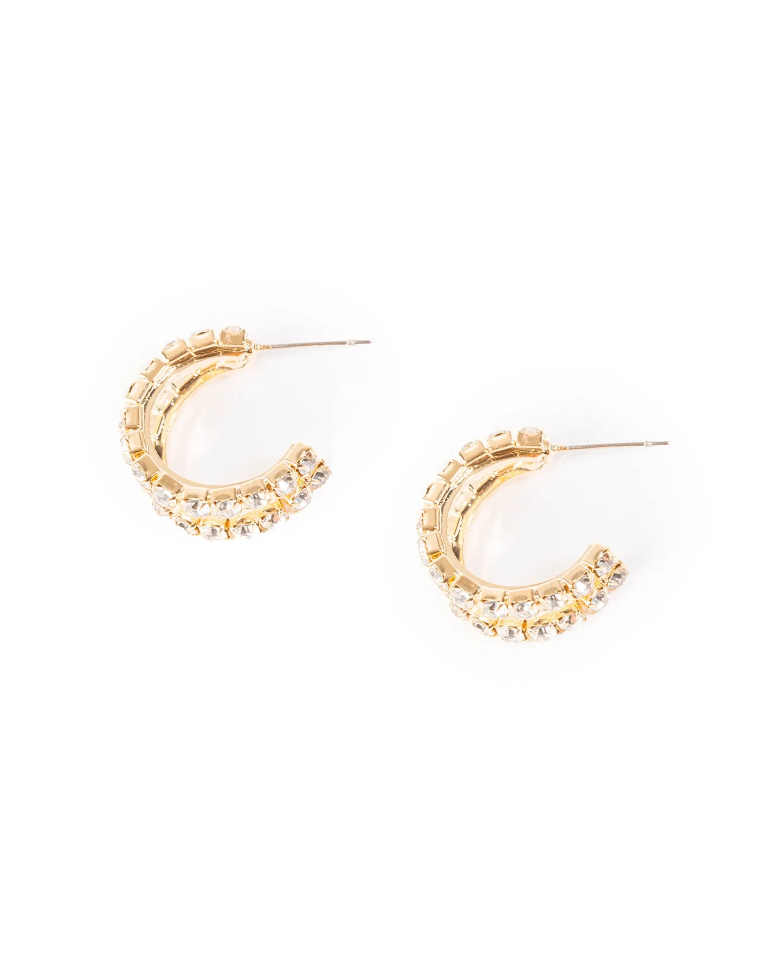 Crystal Double Hoop Earrings sold by Collete Hayman product image thumbnail 3