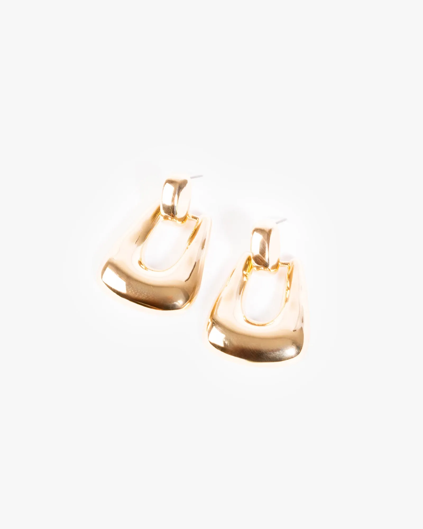 Gold Smooth Door Knocker Earrings sold by Collete Hayman
