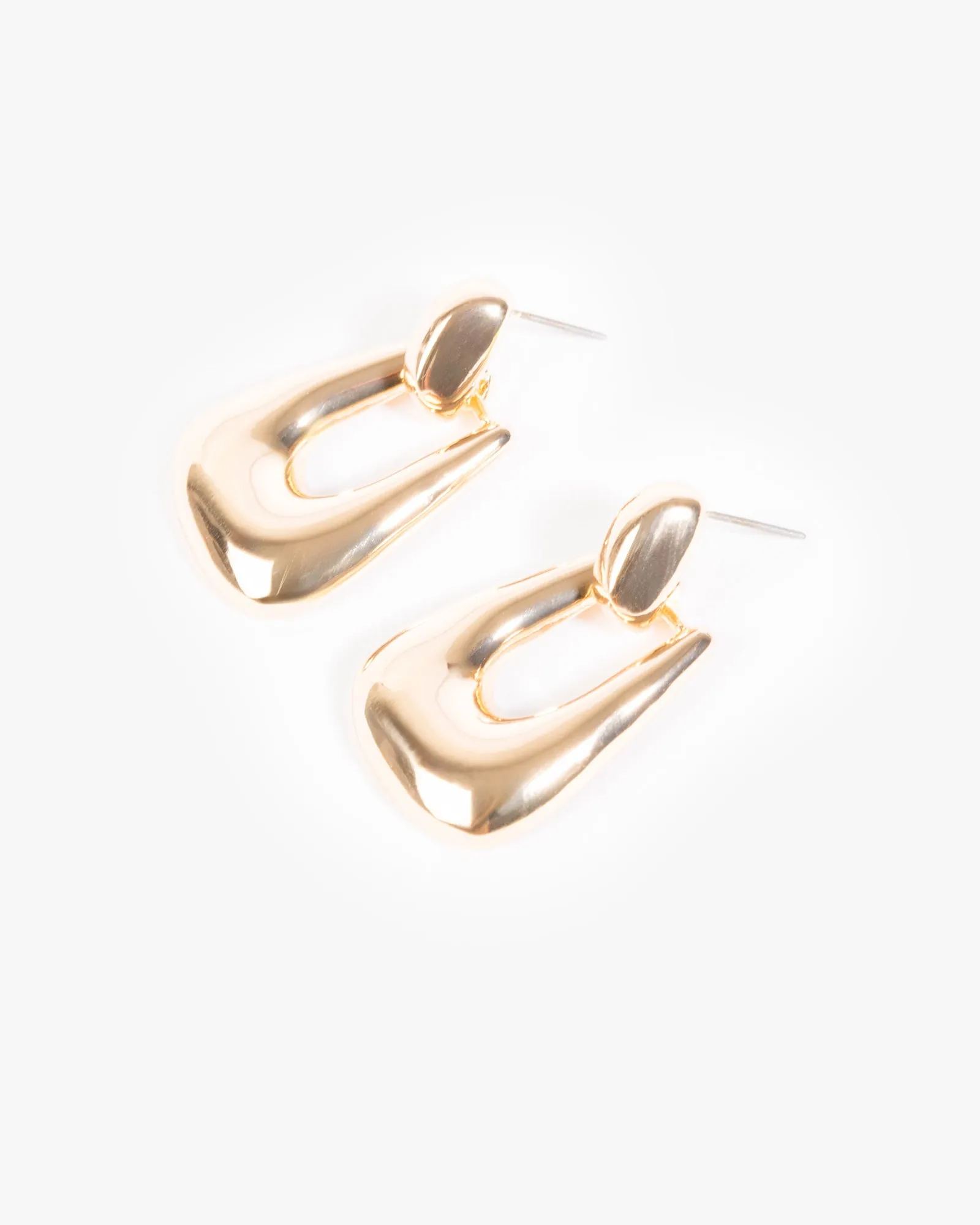 Gold Smooth Door Knocker Earrings sold by Collete Hayman product image thumbnail 3