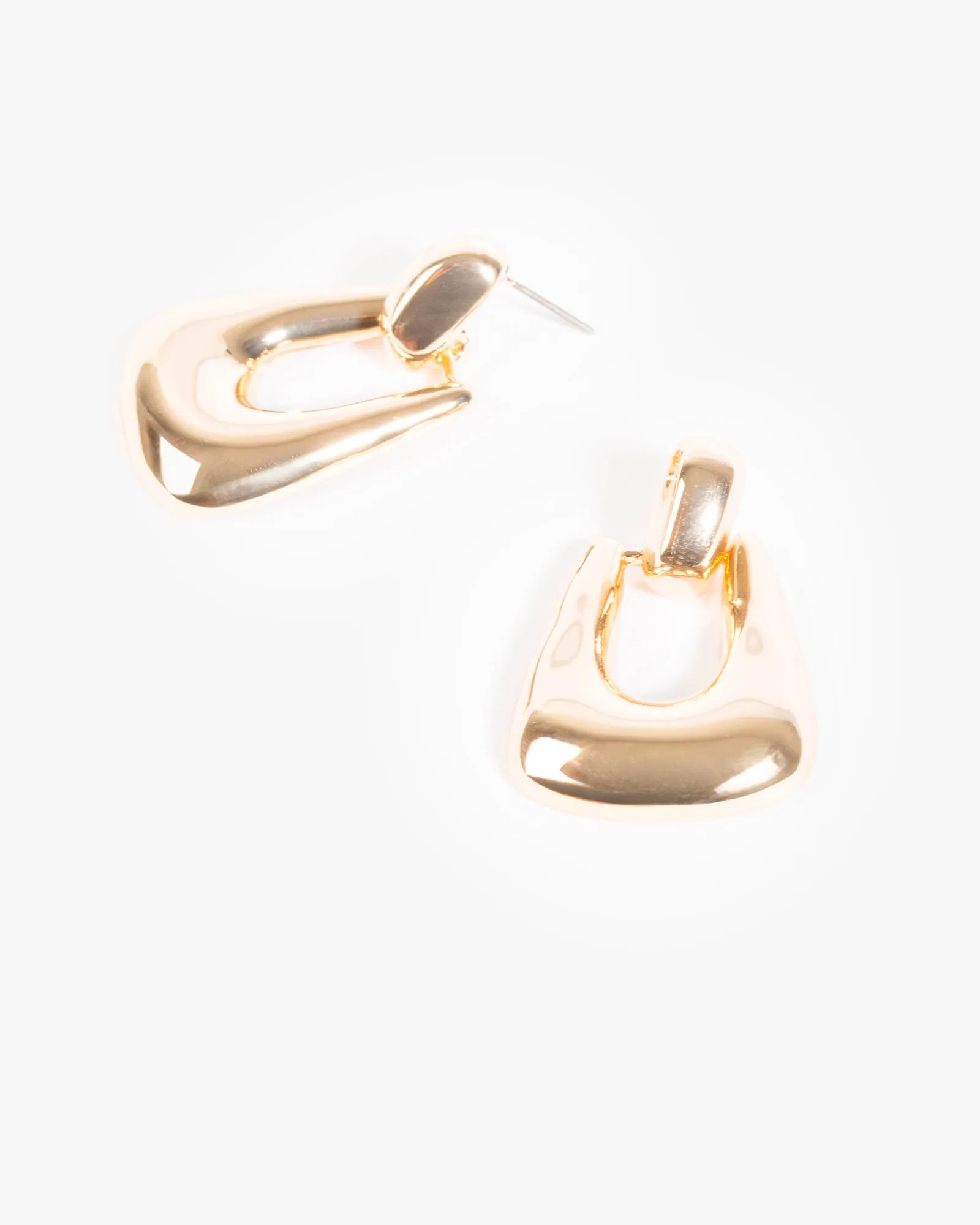 Gold Smooth Door Knocker Earrings sold by Collete Hayman product image thumbnail 2