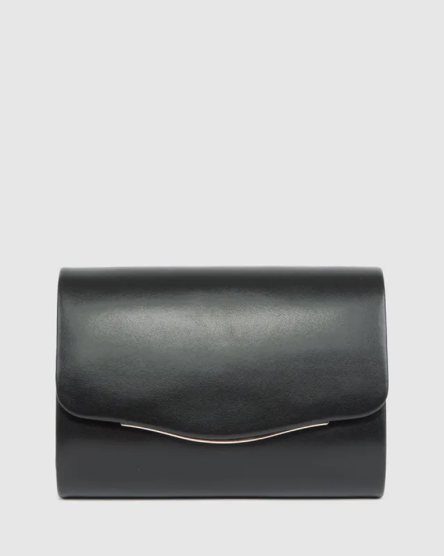 Black Adele Evening Clutch Bag sold by Collete Hayman
