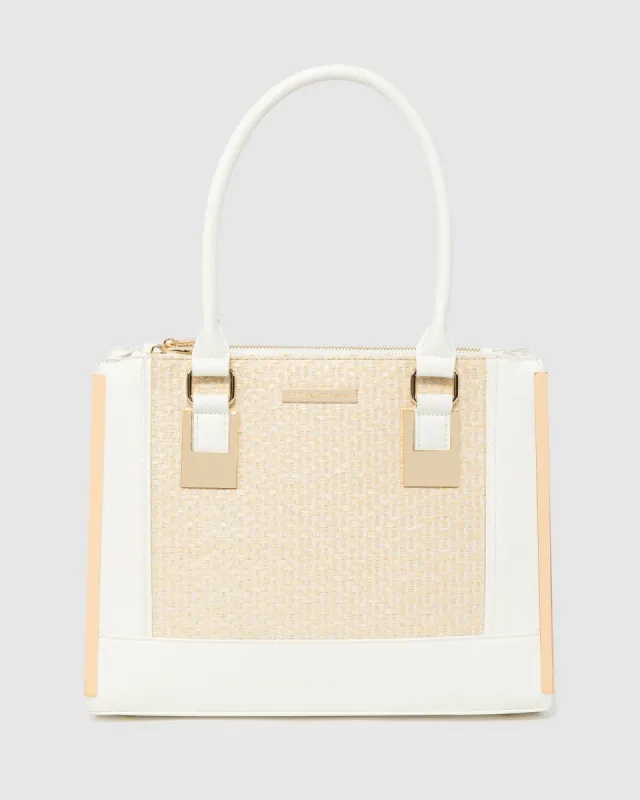 Multi Colour Lucy Panel Square Tote Bag sold by Collete Hayman