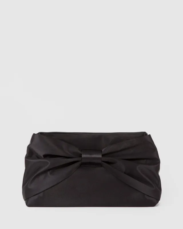 Black Lucy Bow Pouch Bag sold by Collete Hayman