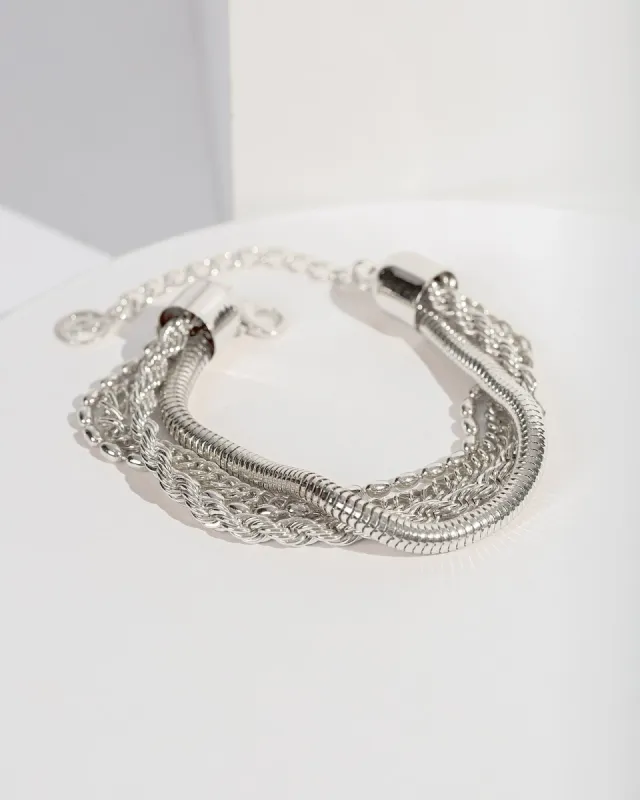 Silver Multi Chain Bracelet sold by Collete Hayman