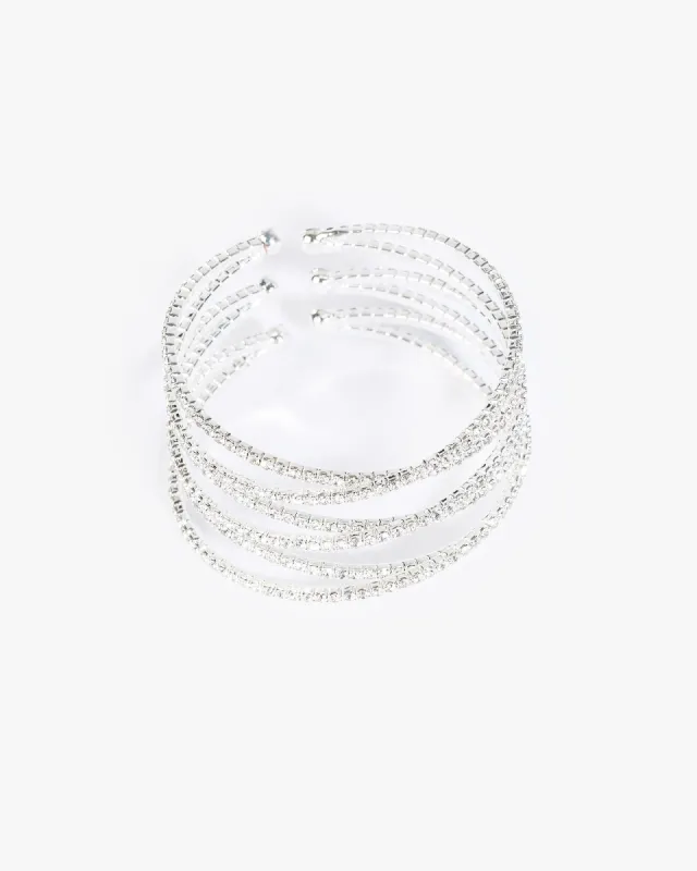 Crystal Cross Over Row Bracelet made by Collete Hayman