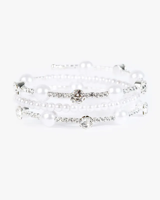 Crystal Pearl Cuff Bracelet sold by Collete Hayman