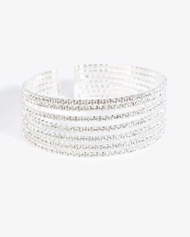 Crystal Fine Band Cuff Bracelet sold by Collete Hayman