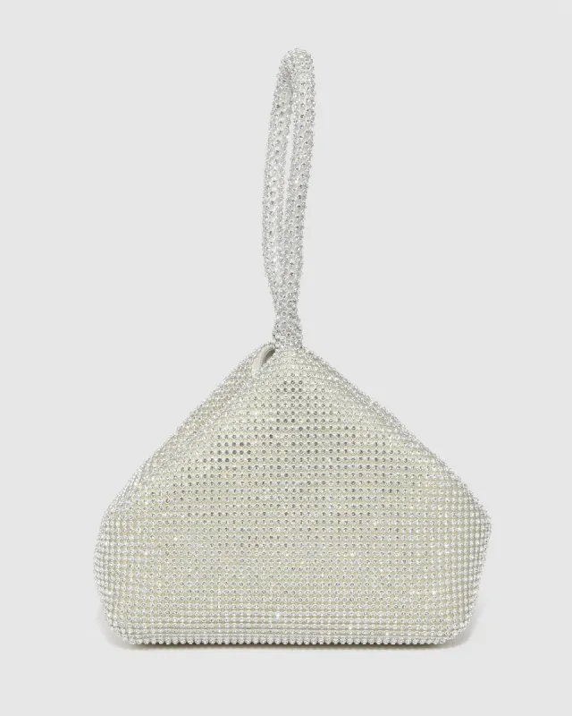 Silver Sammy Top Handle Clutch Bag sold by Collete Hayman