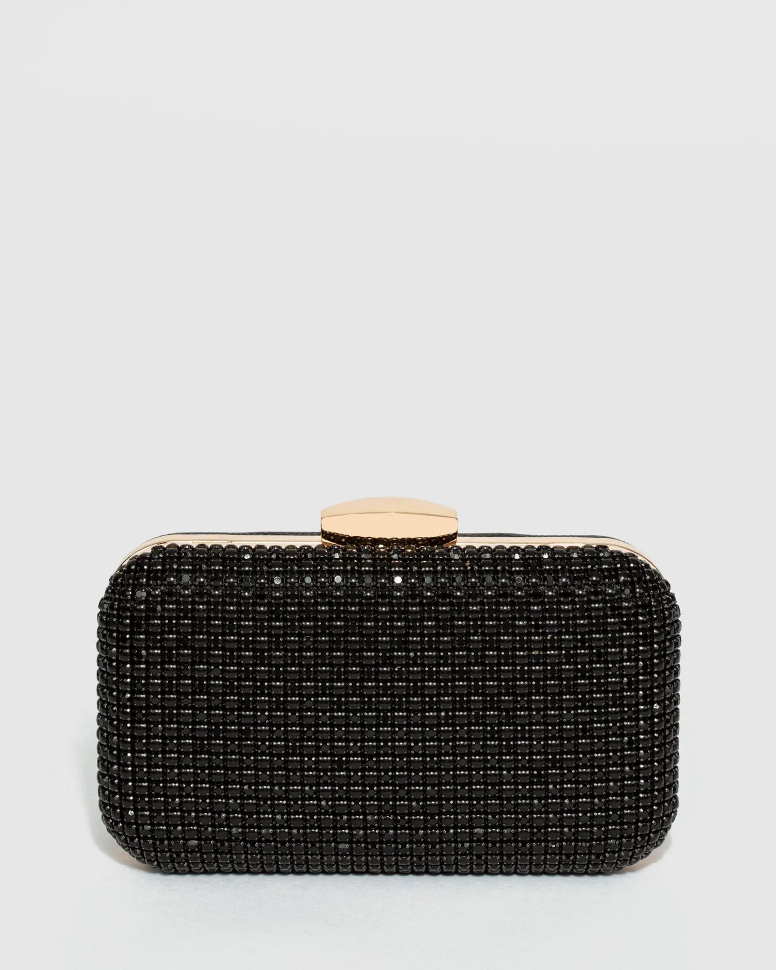 Black Deja Hardcase Clutch Bag sold by Collete Hayman