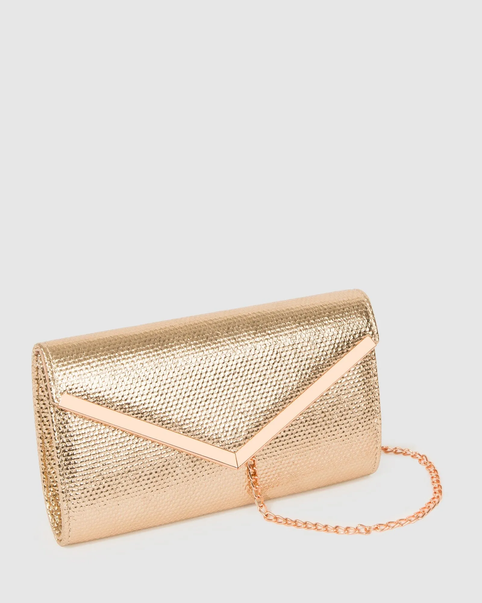 Rose Gold Cindy Evening Clutch Bag sold by Collete Hayman product image thumbnail 2