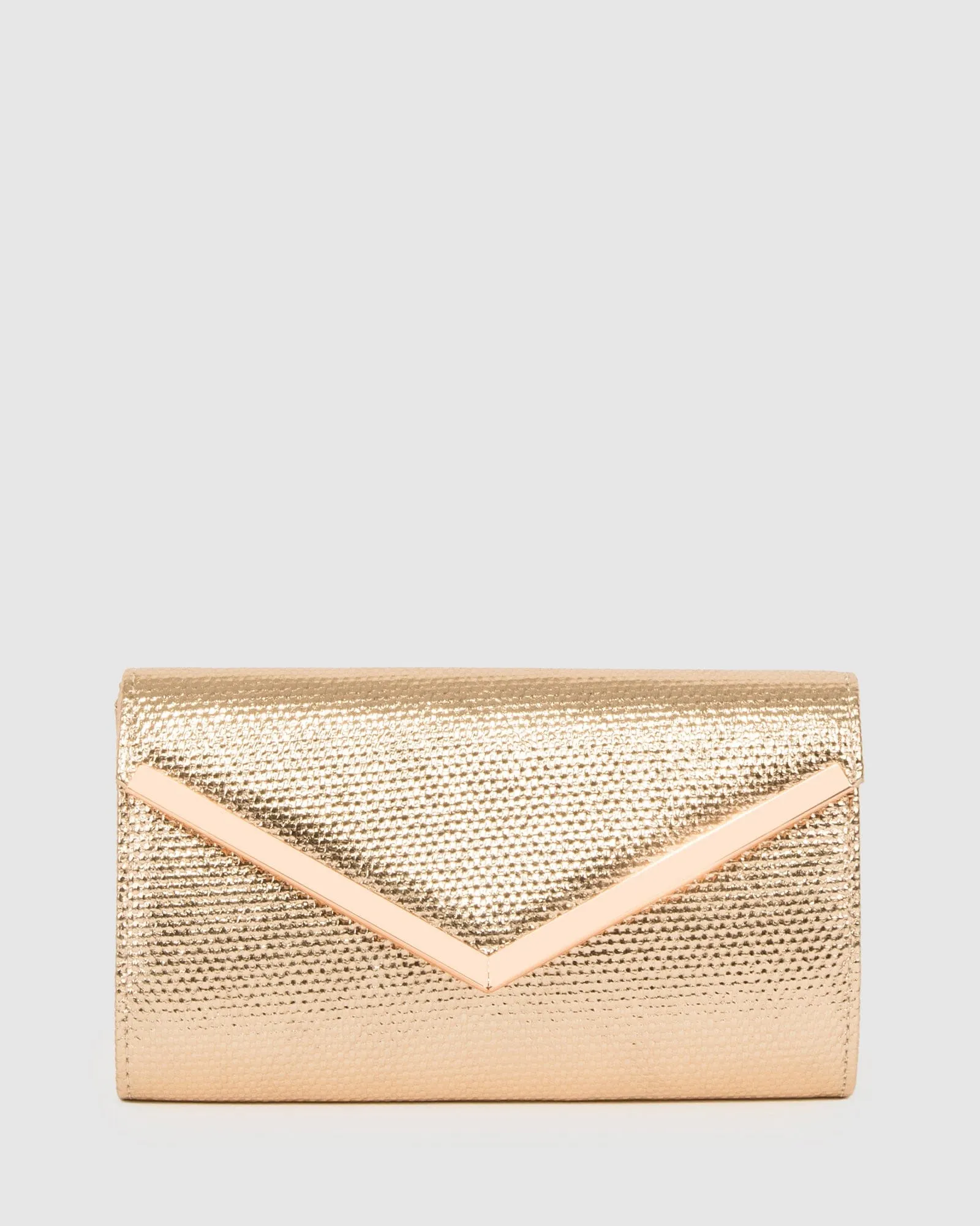 Rose Gold Cindy Evening Clutch Bag sold by Collete Hayman