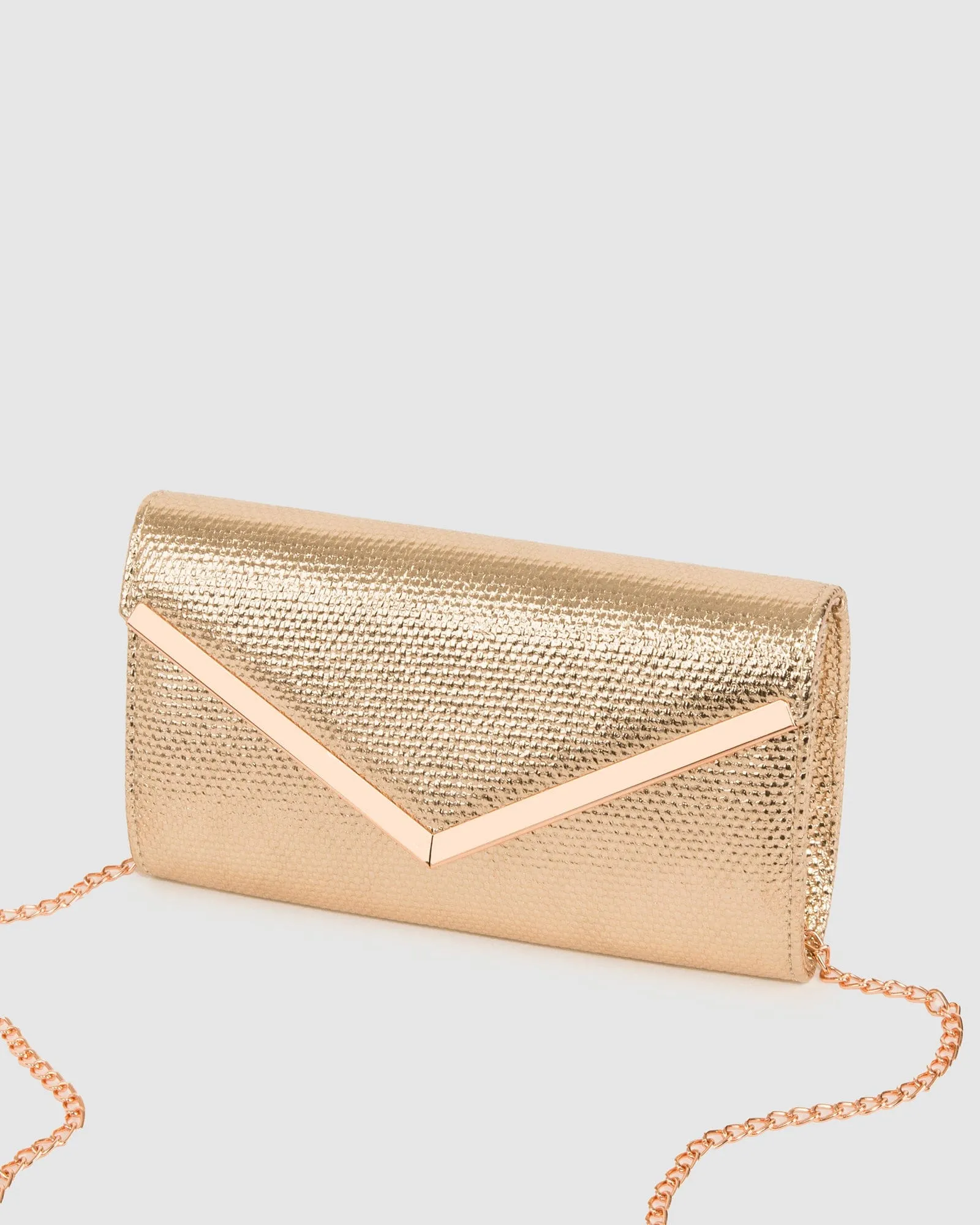 Rose Gold Cindy Evening Clutch Bag sold by Collete Hayman product image thumbnail 4