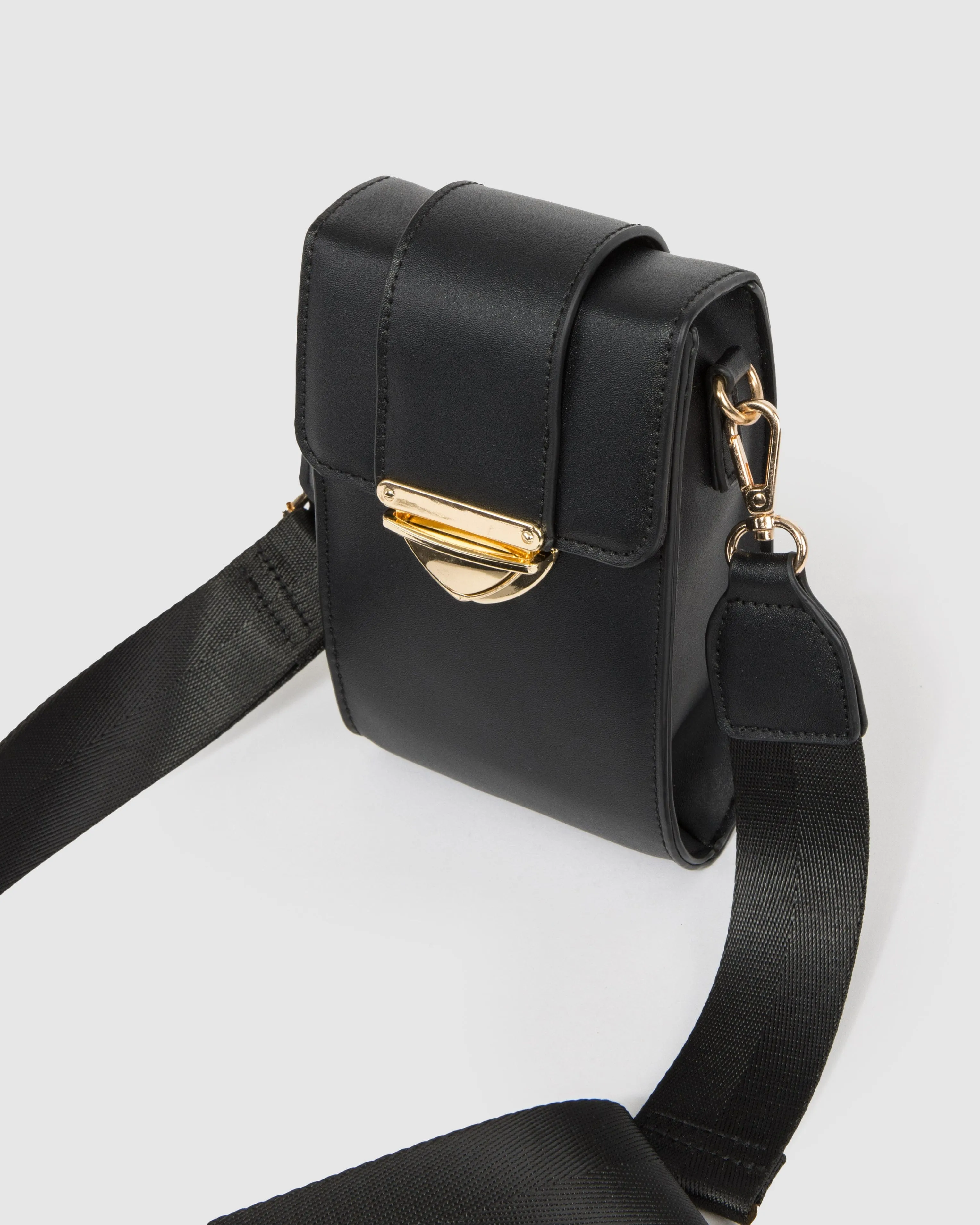 Black Koni Webbing Phone Crossbody Bag sold by Collete Hayman product image thumbnail 3