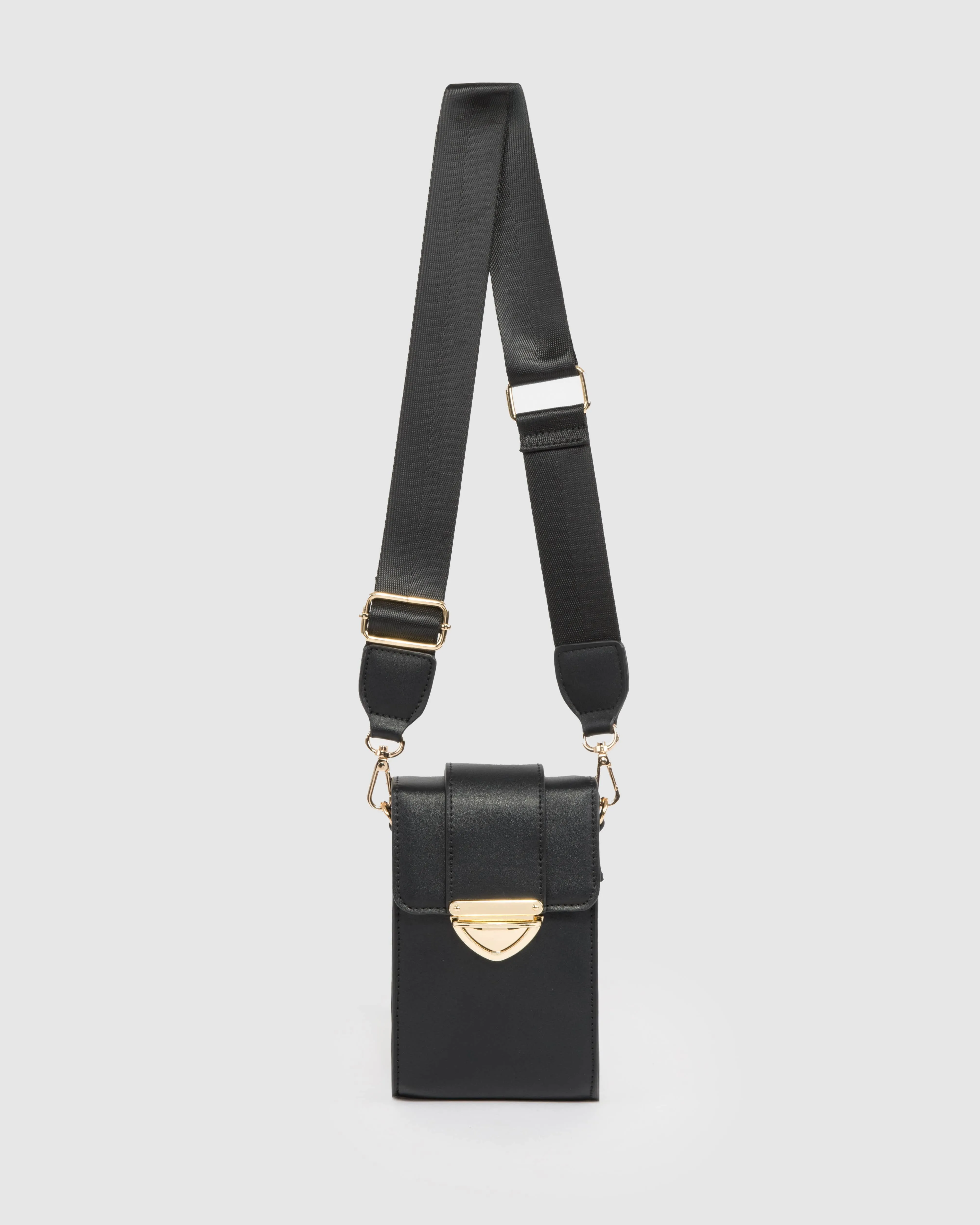 Black Koni Webbing Phone Crossbody Bag sold by Collete Hayman