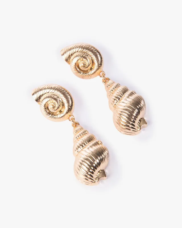 Gold Metal Seaside Drop Earrings sold by Collete Hayman