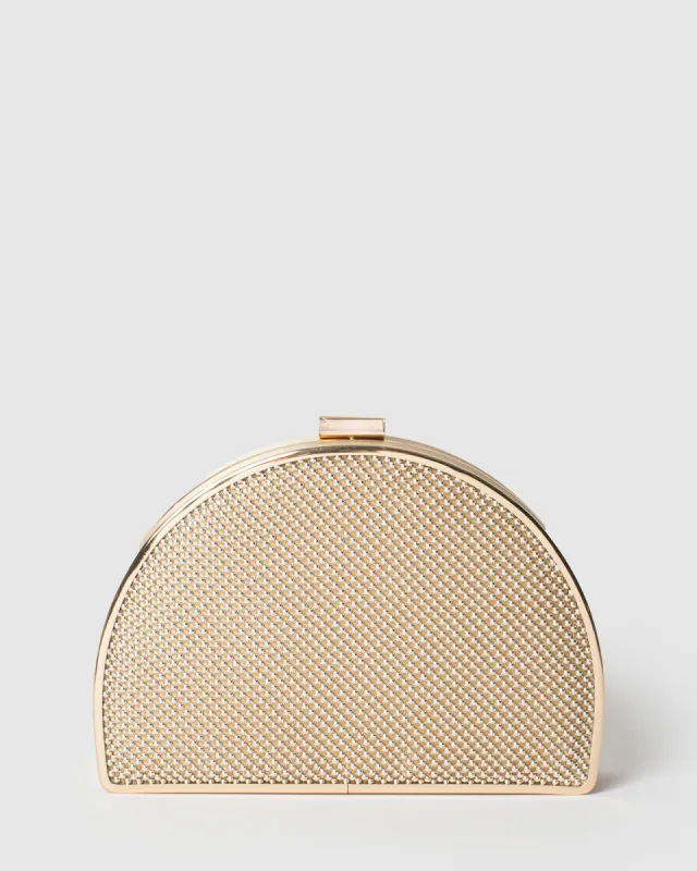 Gold Elena Bead Clutch Bag sold by Collete Hayman