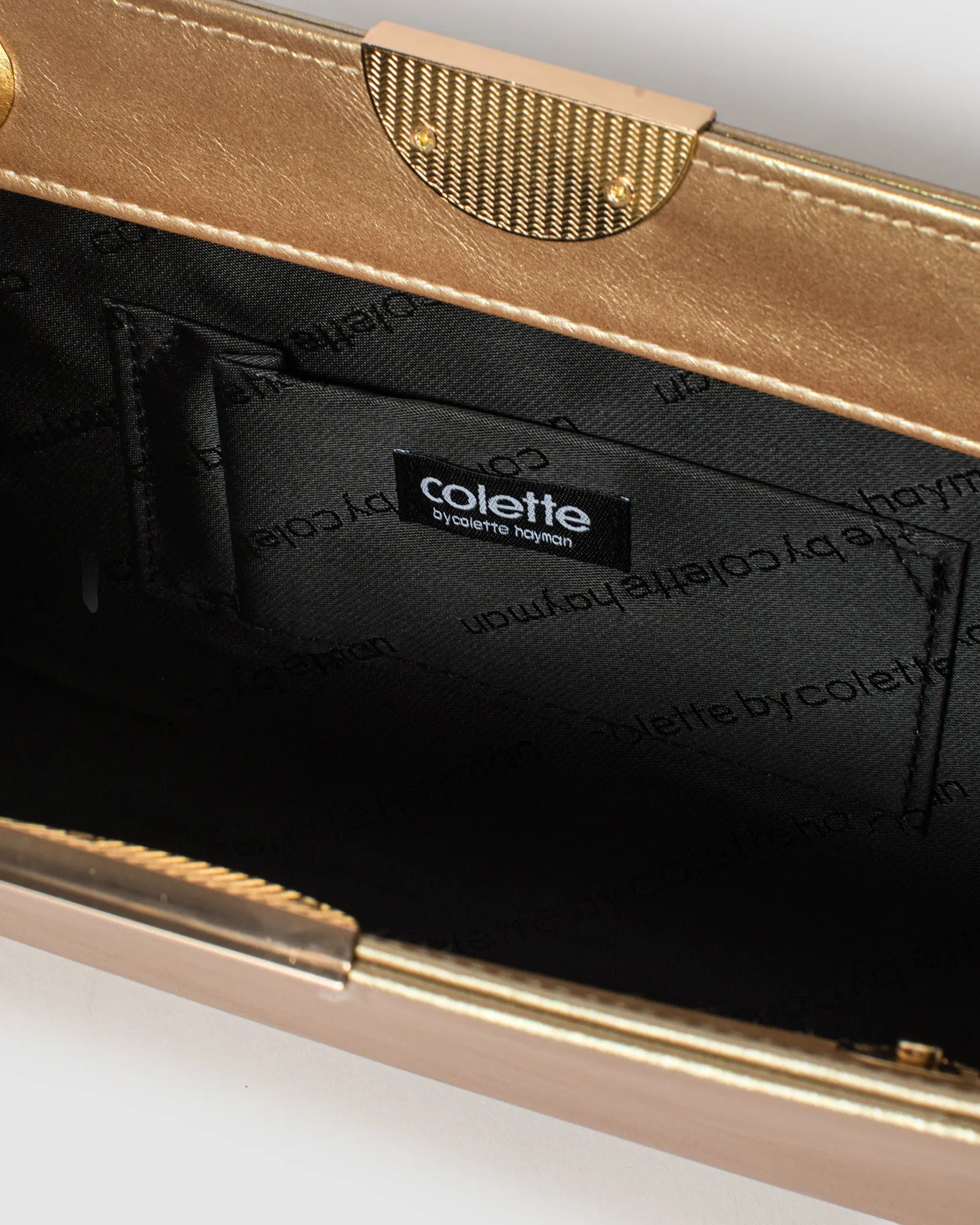 Gold Carlie Clutch Bag sold by Collete Hayman product image thumbnail 5