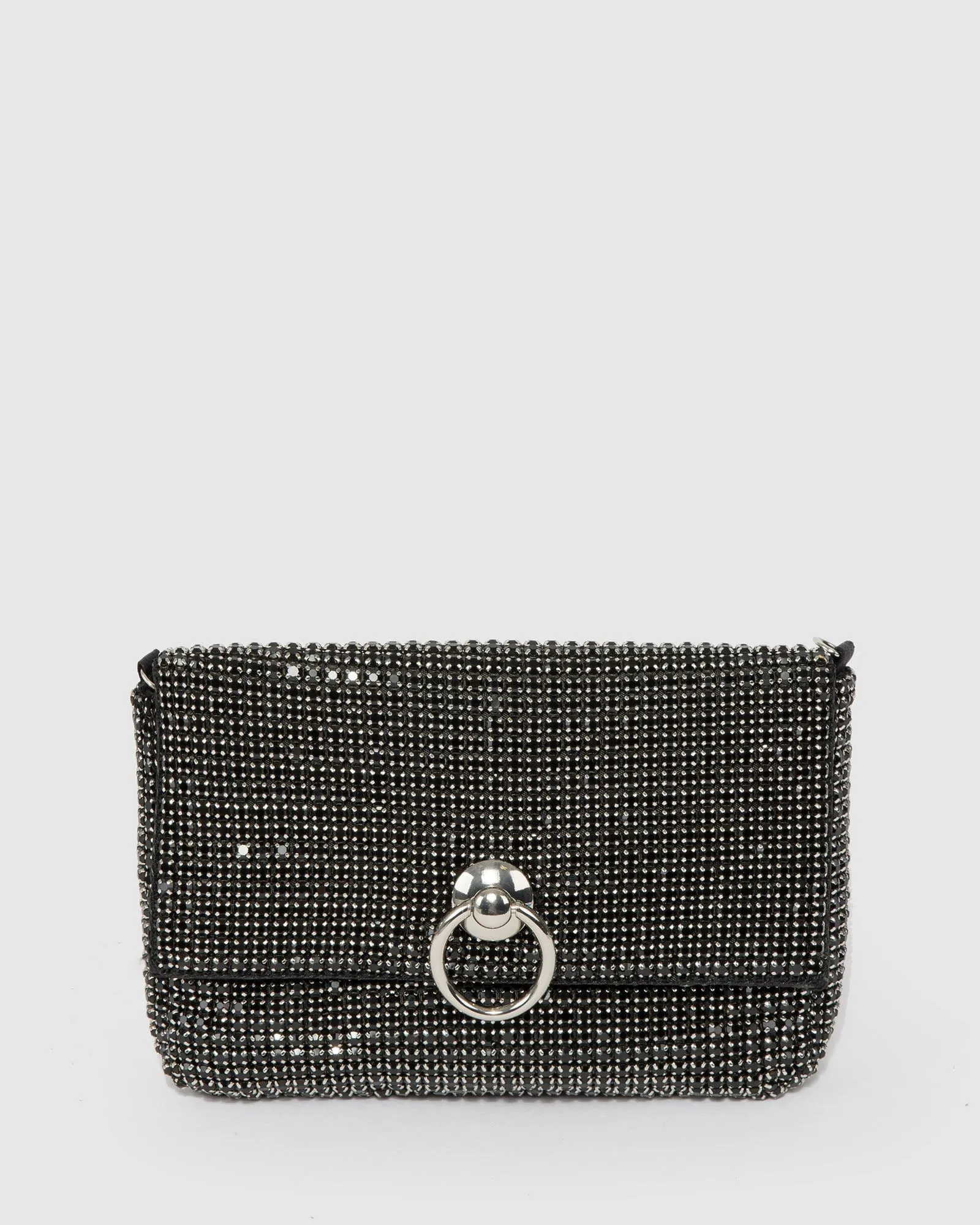 Black Jamila Disc Clutch Bag sold by Collete Hayman