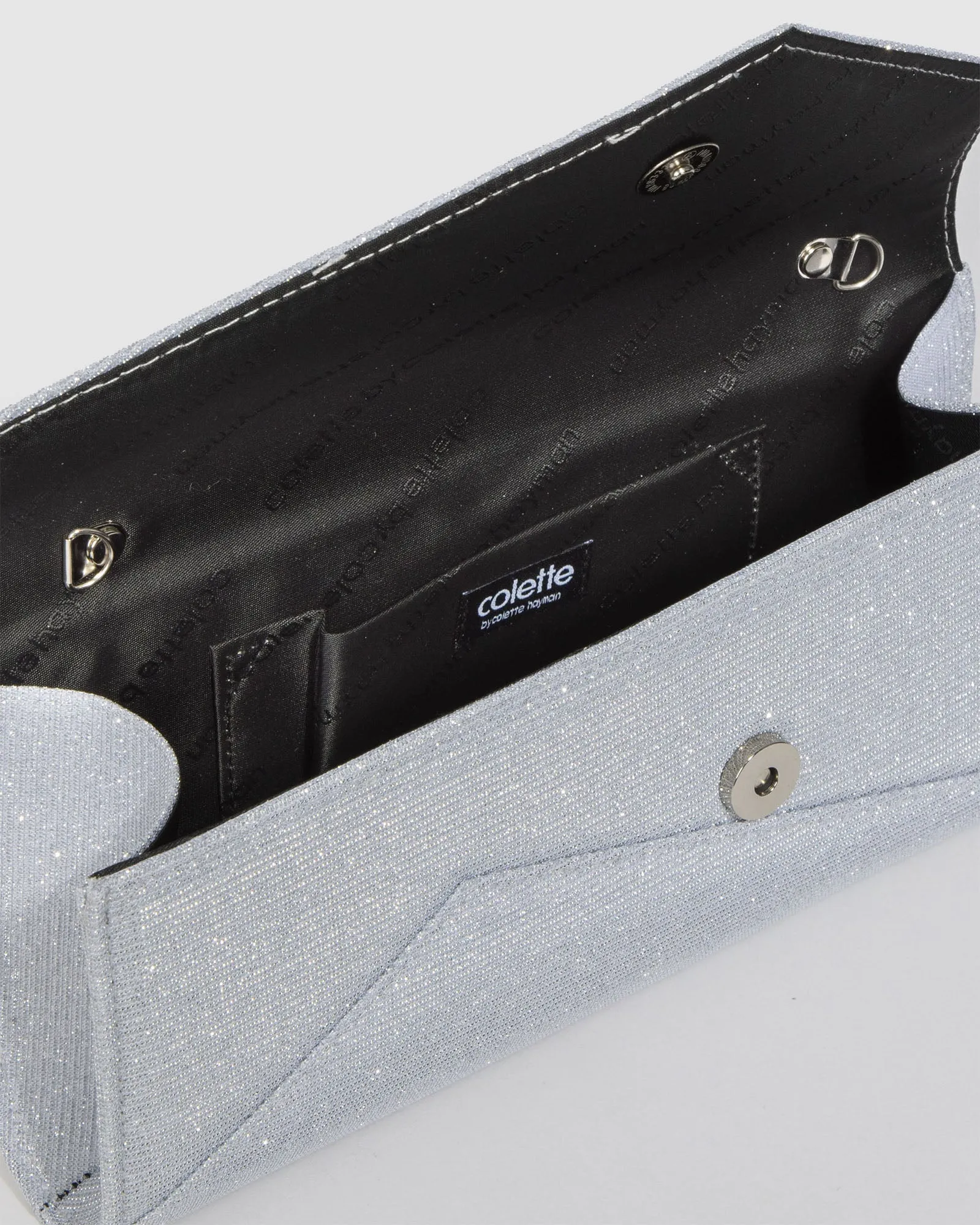 Silver Maribel Clutch Bag sold by Collete Hayman product image thumbnail 5