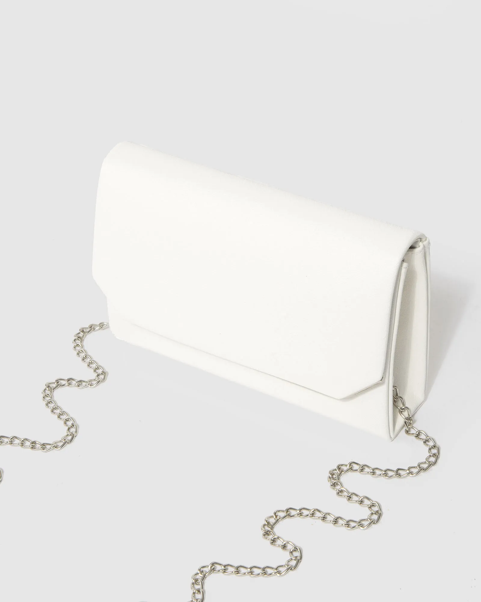 White Penny Flap Clutch Bag sold by Collete Hayman product image thumbnail 4