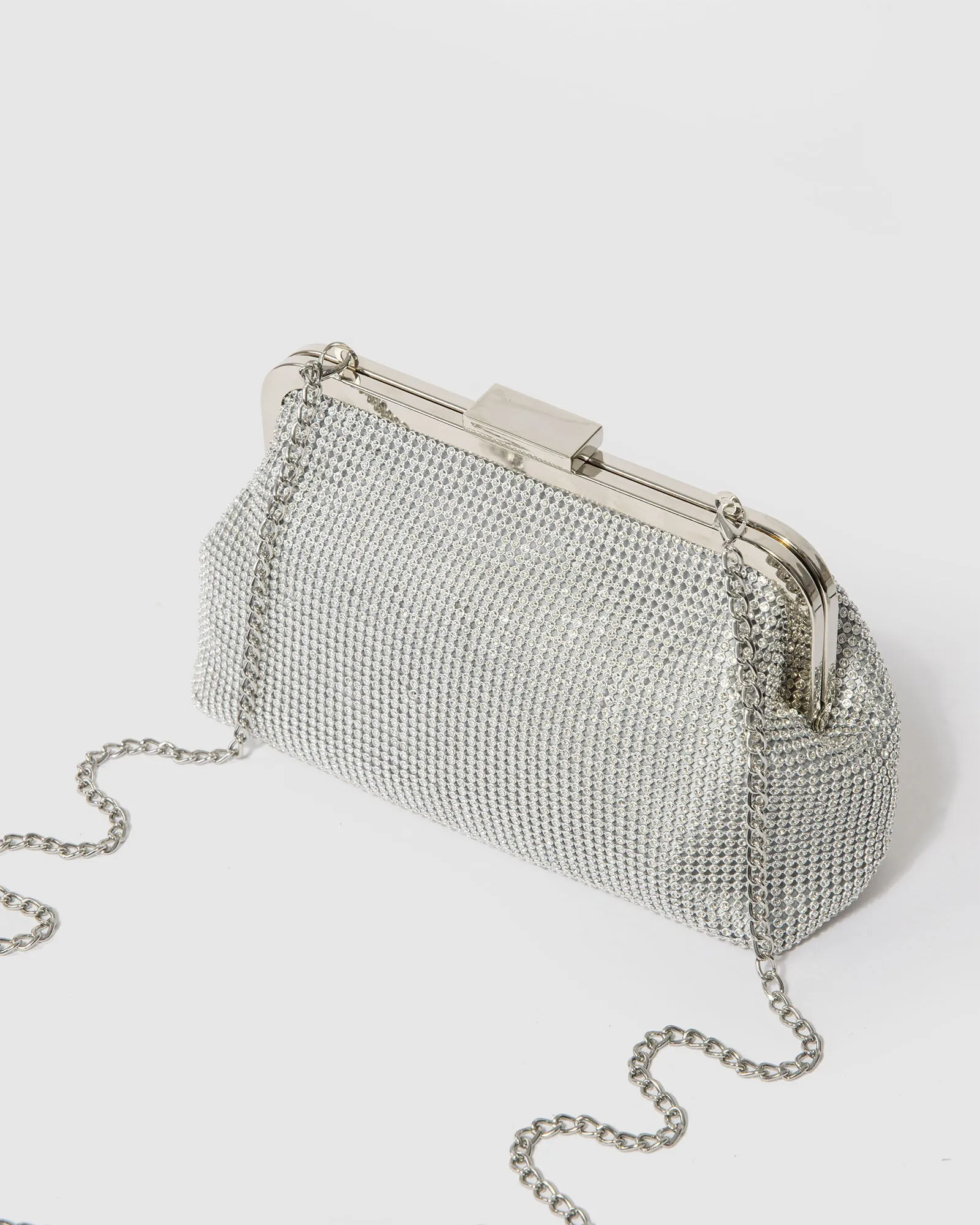 Silver Tanya Frame Clutch Bag sold by Collete Hayman product image thumbnail 4