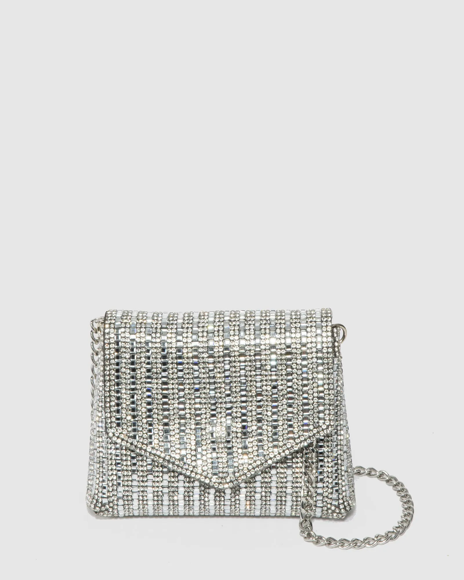 Silver Crystal Sammy Micro Bag sold by Collete Hayman